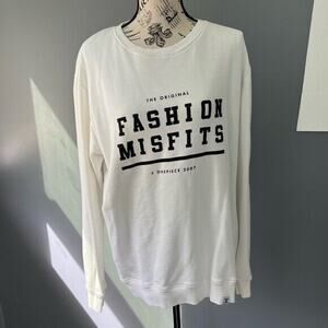 NWOT One Piece black and white Fashion misfits Crewneck long sleeve sweatshirt